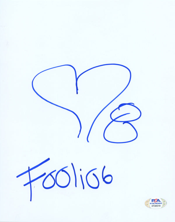 Foolio Signed Autographed 8x10 Sketch PSA/DNA Authenticated