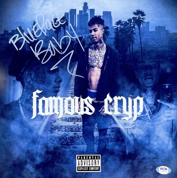 Blueface Signed Autographed 12x12 Photo “Famous Cryp” PSA/DNA Authenticated