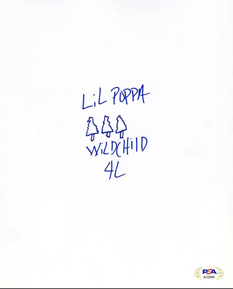 Lil Poppa Signed Autographed 8x10 Sketch PSA/DNA Authenticated