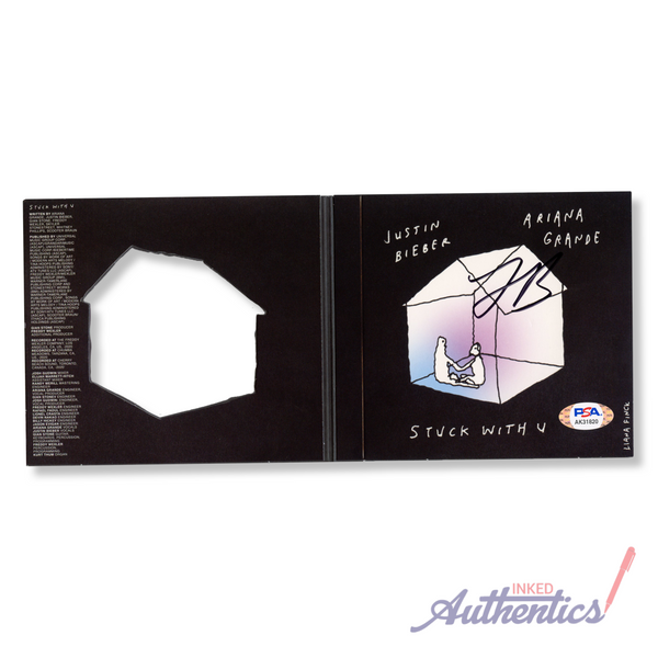 Justin Bieber Signed Autographed CD "Stuck With U" PSA/DNA Authenticated