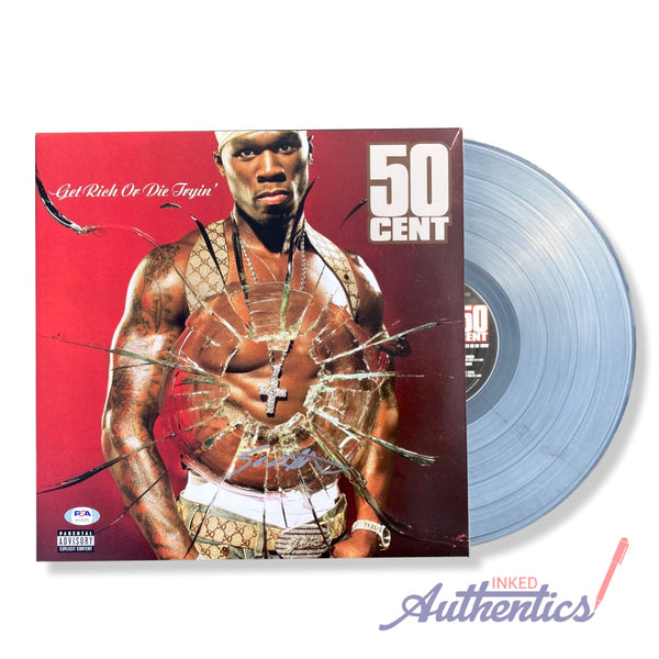 50 Cent Signed Autographed “Get Rich Or Die Tryin” Vinyl LP PSA/DNA Authenticated