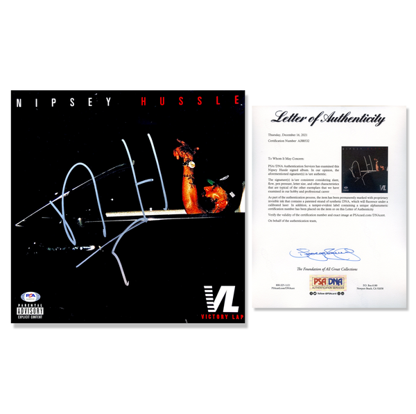 Nipsey Hussle Signed Autographed 12x12 Photo “Victory Lap” PSA/DNA Authenticated