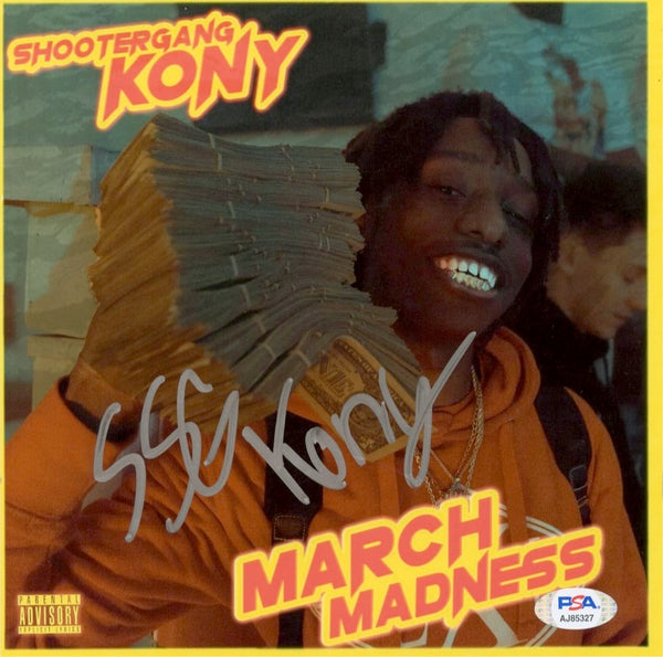 ShooterGang Kony Signed Autographed 8x8 Photo "March Madness" PSA/DNA Authenticated