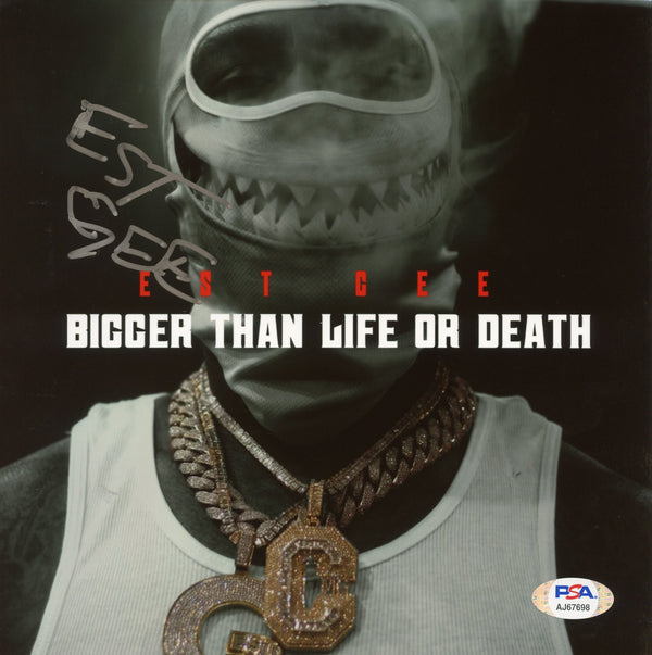 EST Gee Signed Autographed 8x8 Photo “Bigger Than Life Or Death” PSA/DNA Authenticated