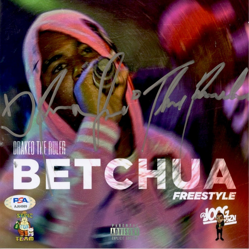 Drakeo The Ruler Signed Autographed 8x8 Photo "Betchua Freestyle" PSA/DNA Authenticated