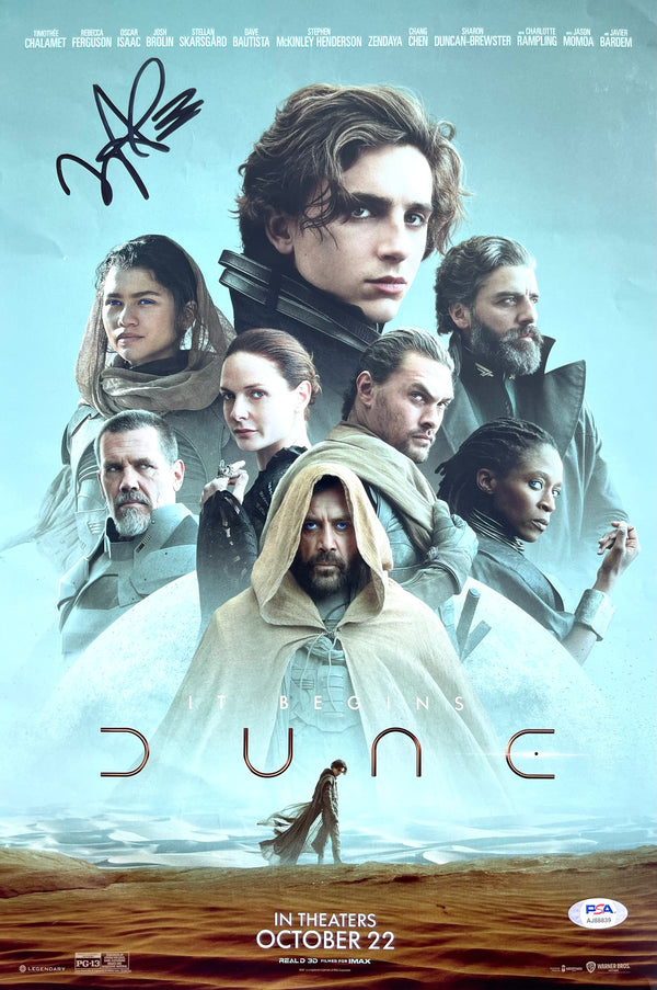 Zendaya Signed Autographed 11x17 "Dune " Poster PSA/DNA Authenticated