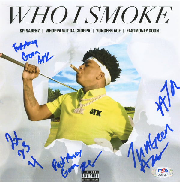 Yungeen Ace & FastMoney Goon Signed Autographed 8x8 Photo "Who I Smoke" PSA/DNA Authenticated