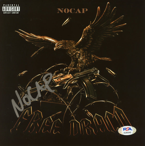 NoCap Signed Autographed 8x8 Photo "Free Draco" PSA/DNA Authenticated