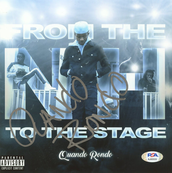 Quando Rondo Signed Autographed 8x8 Photo "From The NH To The Stage" PSA/DNA Authenticated