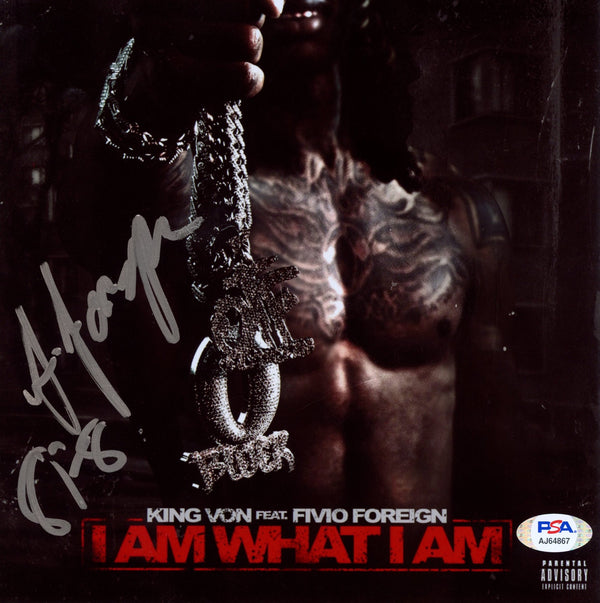 Fivio Foreign Signed Autographed 8x8 Photo “I Am What I Am” PSA/DNA Authenticated