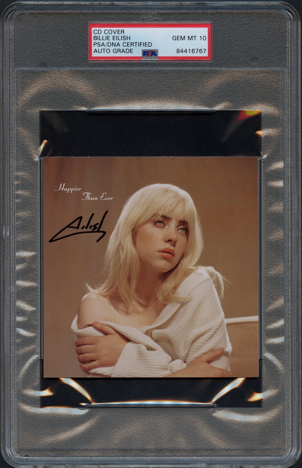 Billie Eilish Signed Autographed CD Cover "Happier Than Ever" PSA/DNA 10 Gem Mint