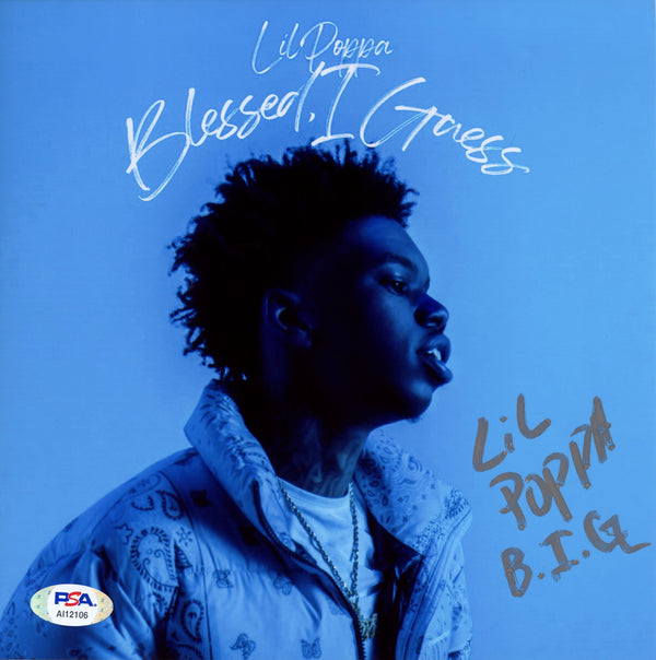 Lil Poppa Signed Autographed 8x8 Photo "Blessed I Guess" PSA/DNA Authenticated