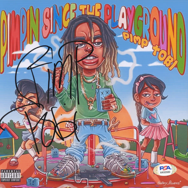 Pimp Tobi Signed Autographed 8x8 Photo "Pimpin Since The Playground" PSA/DNA Authenticated