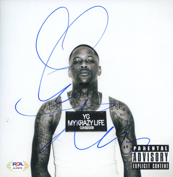 YG Signed Autographed 8x8 Photo "My Krazy Life" PSA/DNA Authenticated