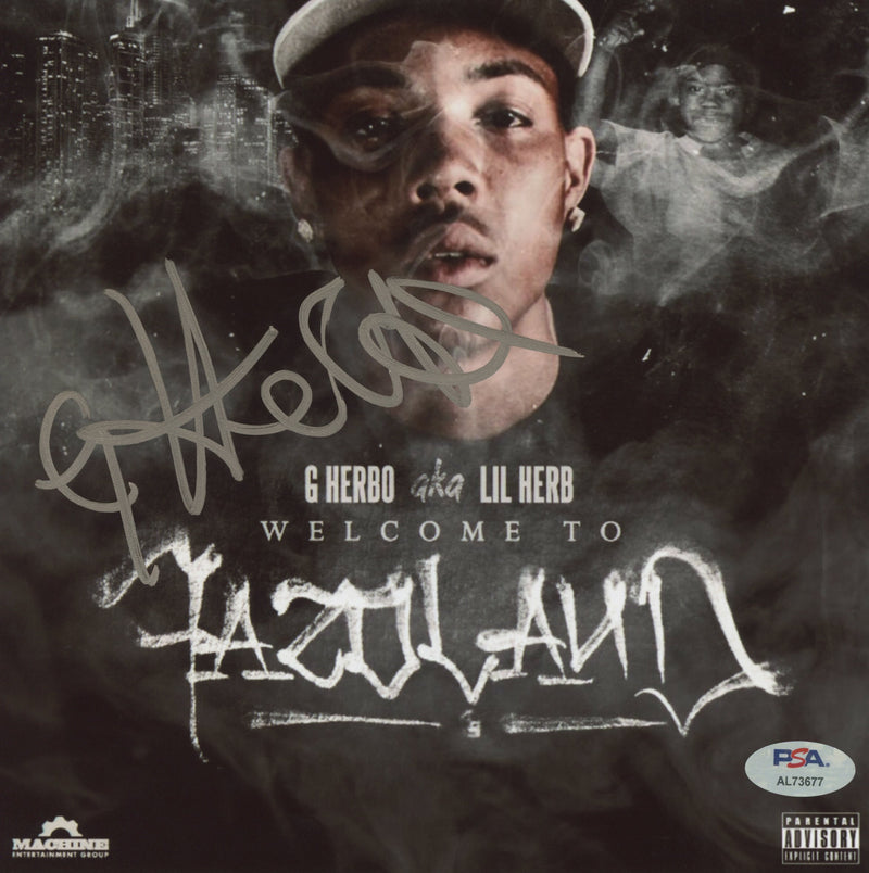 G Herbo Signed Autographed 8x8 Photo "Welcome To Fazoland" PSA/DNA Authenticated