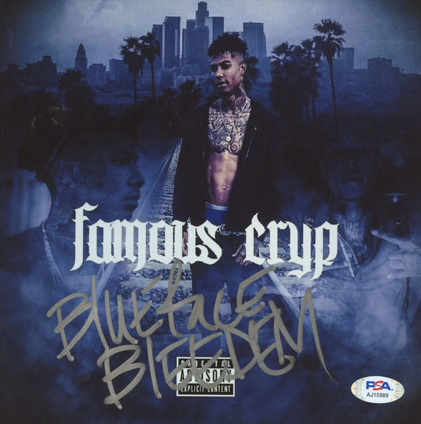 Blueface Signed Autographed 8x8 Photo “Famous Cryp” PSA/DNA Authenticated